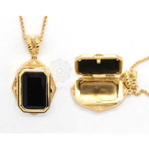 Stone Smoky Zirconia Cubic Locket