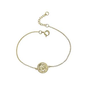 PX4947/GP Gold plated vintage inspired Roman coin bracelet